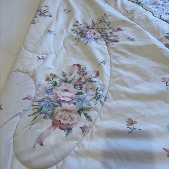 Vintage Floral Ruffled Bedding Set with Two Shams - Picture 6 of 9